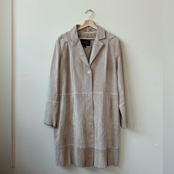 Wilson Leather - Pelle Studio - Genuine Suede Trench Coat - Size 1X - Picture 1 of 15